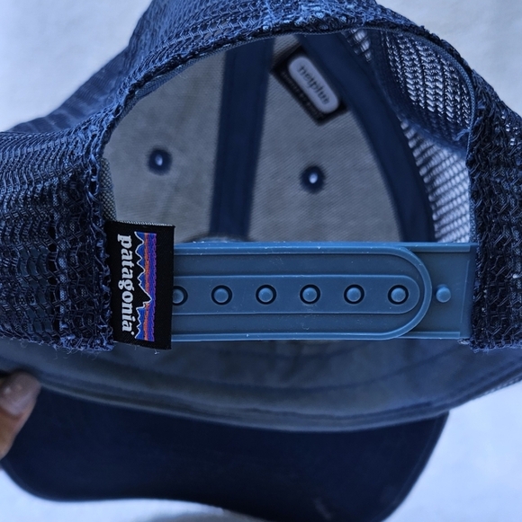 Set Of Two Patagonia Snap Back Trucker Hat Cap Blue Mountains Outdoors - Picture 3 of 8